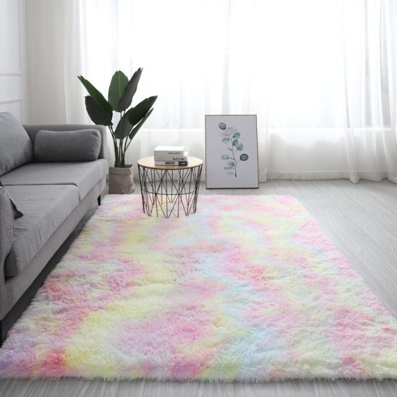 Tapis de salon multicolore