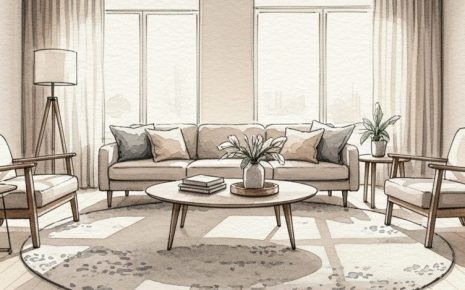 Tapis rond : placement, dimensions et règles d'or pour chaque pièce
